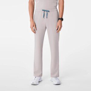 Figs Pisco Basic Scrub Pants in Slate Gray with Neon Yellow Drawstring 4XLR